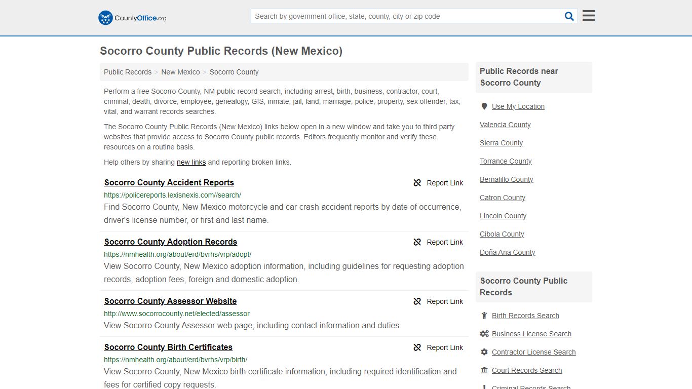 Socorro County Public Records (New Mexico) - County Office