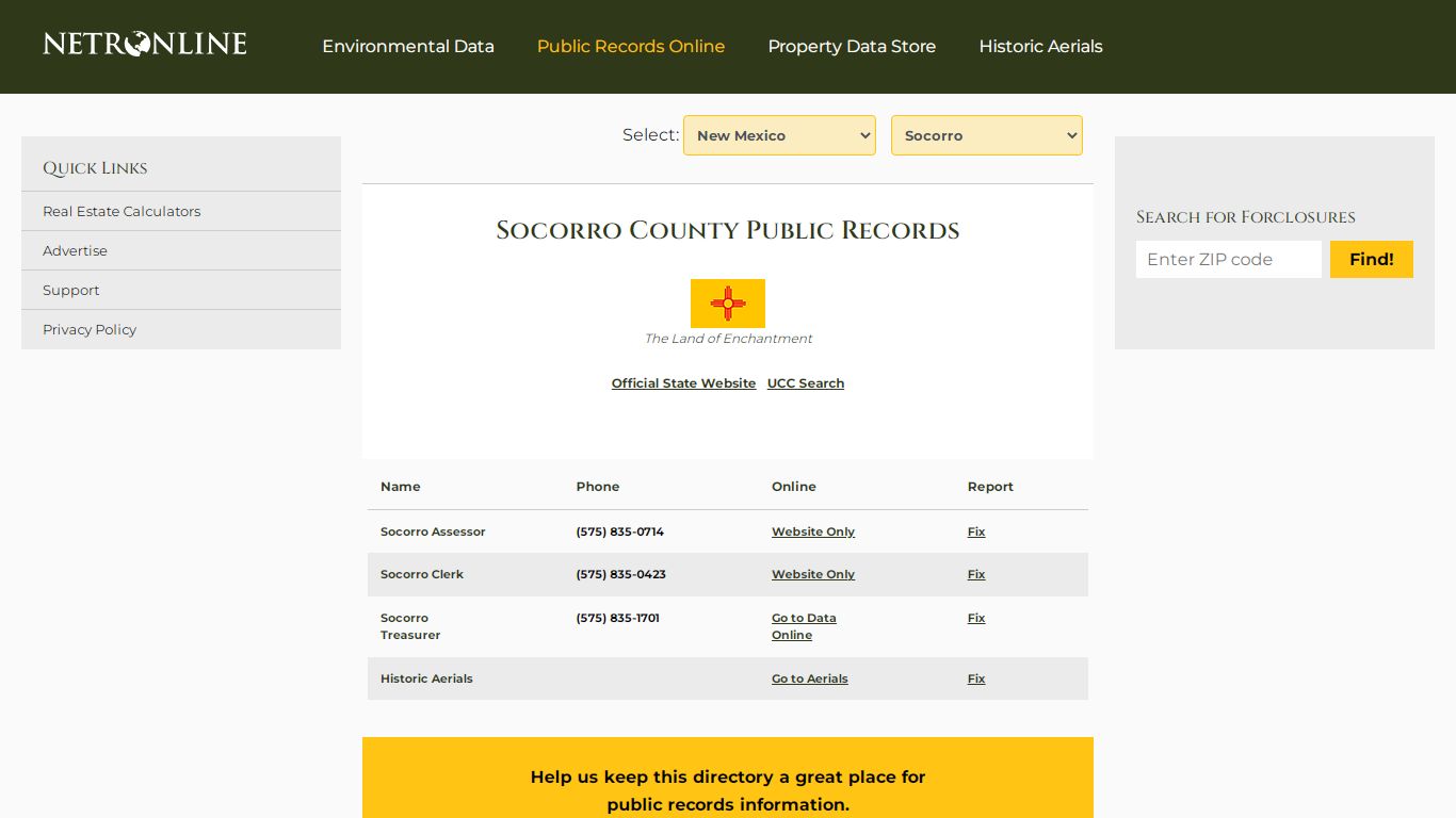 Socorro County Public Records - NETROnline.com